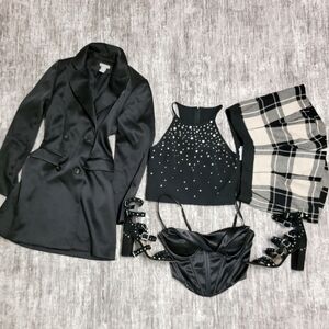 The Girl All The Bad Guys Want Bundle Rock And Roll Inspired Black Satin Small